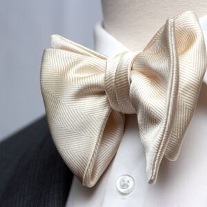 Men's Large Silk Bow Tie 100%Silk Selft-tied NWT S707